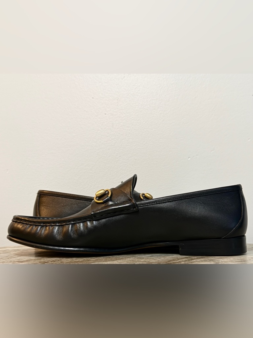 GUCCI 1953 Horsebit Leather Loafer Black Leather 13/ 13.5 US $1100 Jordaan NEW! - Picture 6 of 12